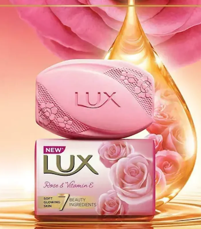 Lux Rose & Vitamin E Soft Glowing Skin Soap Bar 150 g (Pack of 3)