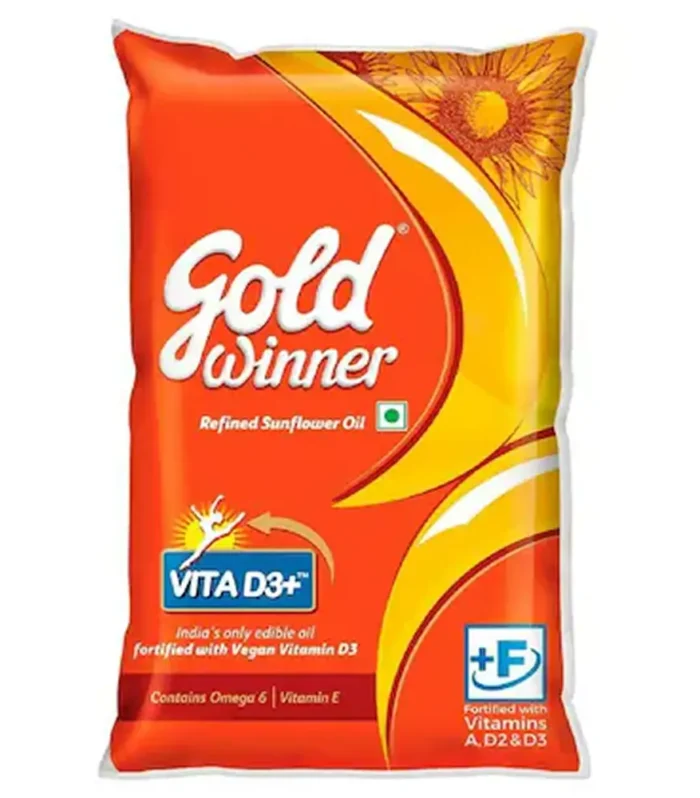 Gold Winner Refined Sunflower Oil 1 L (Pouch)